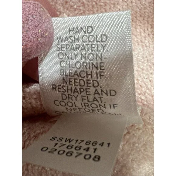 J. JILL Sweater Pink Velour Pullover Long Sleeves Round Neck Women’s Size Medium - Picture 7 of 7